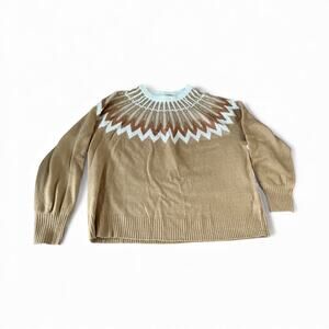 French Connection Essentials Women's Long Sleeve Fair Isle Sweater XXL